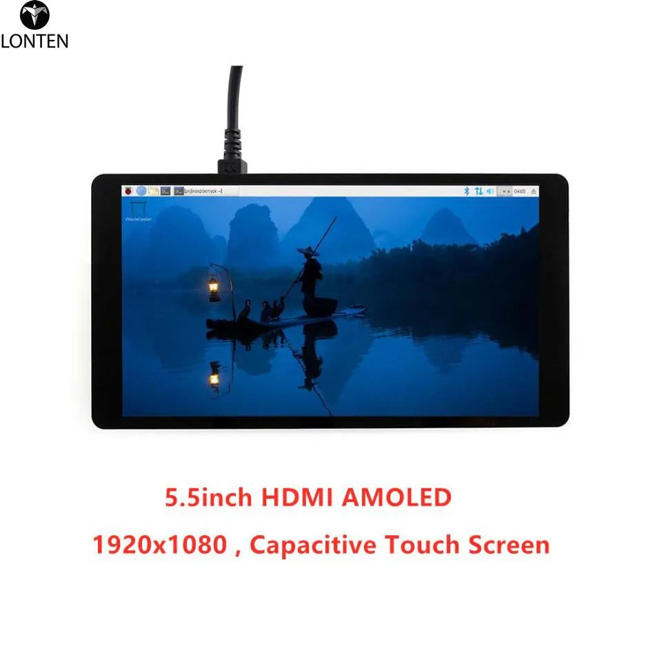 Custom 5.5inch AMOLED, capacitive touch,1920x1080, supports Raspberry Pi,general desktop computers,Windows 10/8.1/8/7 Manufacturer