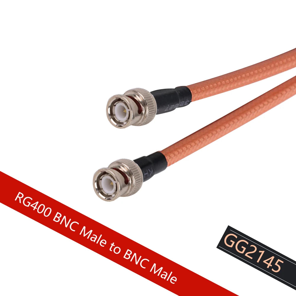 Custom RG400 Coaxial Cable Pigtail BNC Male to BNC Male Plug Low Loss 50 Ohm RF Coaxial Cable Jumper Adapter 15CM 1M 3M 5M Manufacturer
