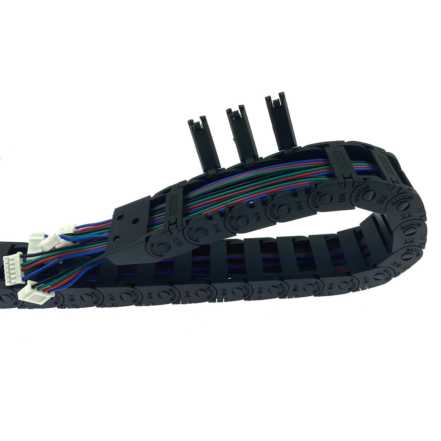 Custom Open Energy Chain 10x11 10x15 L1000mm Cable Carrier with Ends for Voron Trident 2.4 CNC 3D Printer Manufacturer