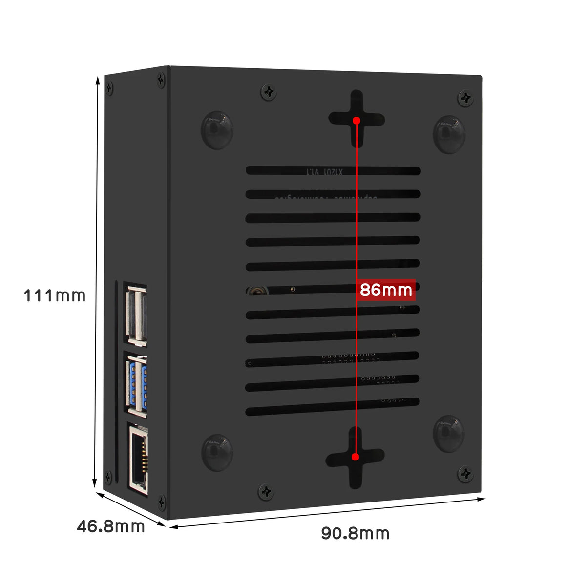 Custom X1201-C1 Metal Case for Raspberry Pi 5 & X1201 UPS Board