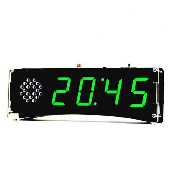 Custom 5V Voice Version DIY Electronic Clock Kit 51 SCM Digital LED Clock Set With Acrylic Shell Light Control Temperature Display Temp Manufacturer