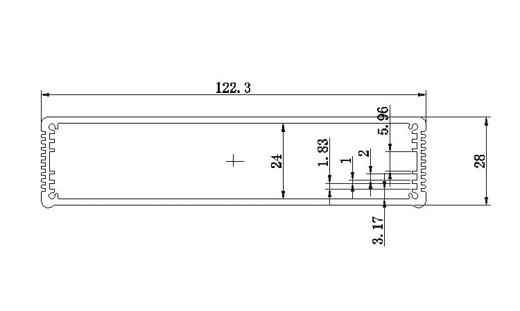 Custom 122*29 Router Wireless Device Shell Instrument Aluminum Alloy Shell Aluminum Material Chassis Cooling Box Manufacturer