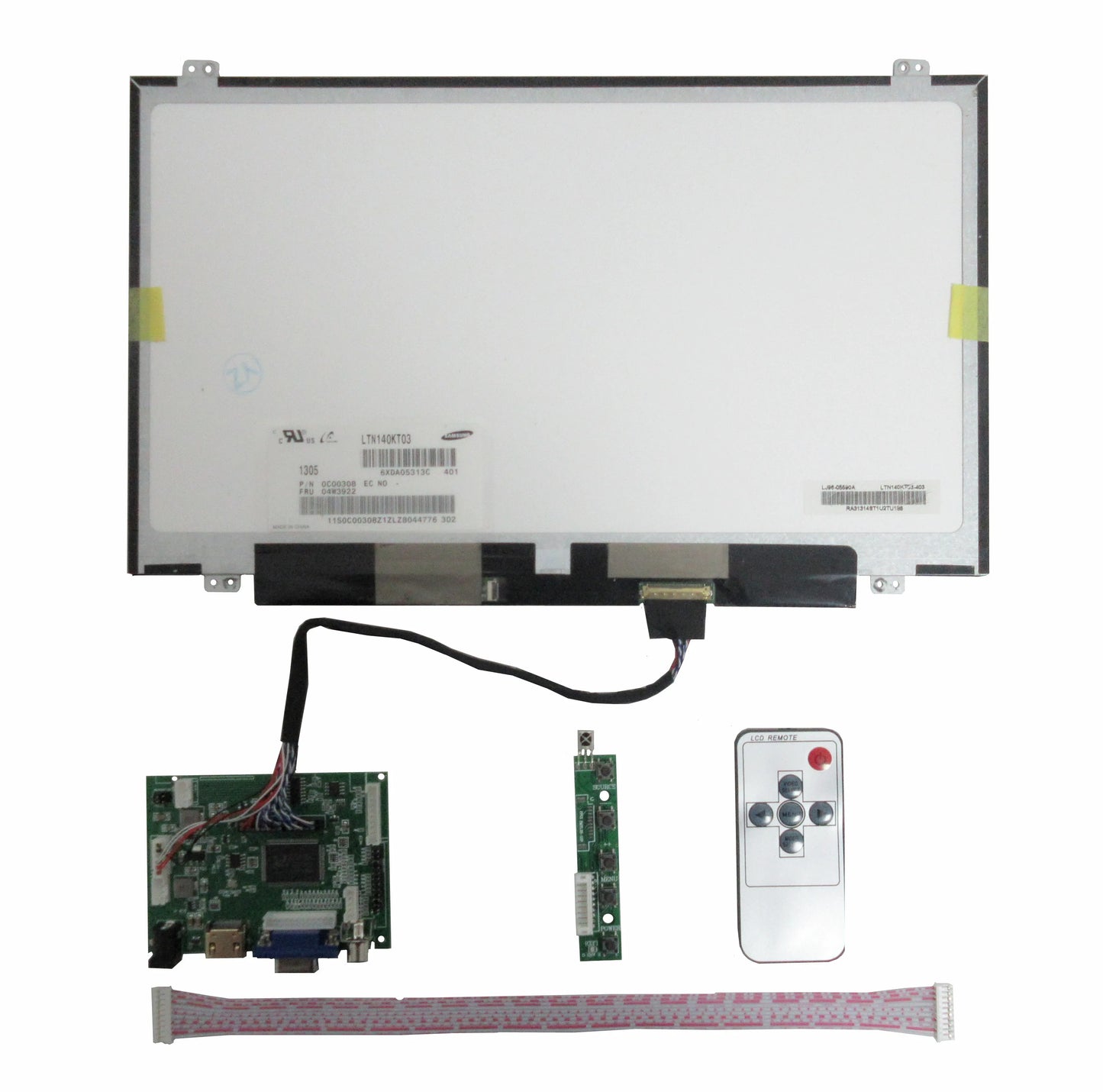 Custom 14 Inch LCD Screen Display Monitor Driver Control Board 2AV HD-Compatible VGA For Raspberry Pi Banana/Orange Pi Mini Computer Manufacturer