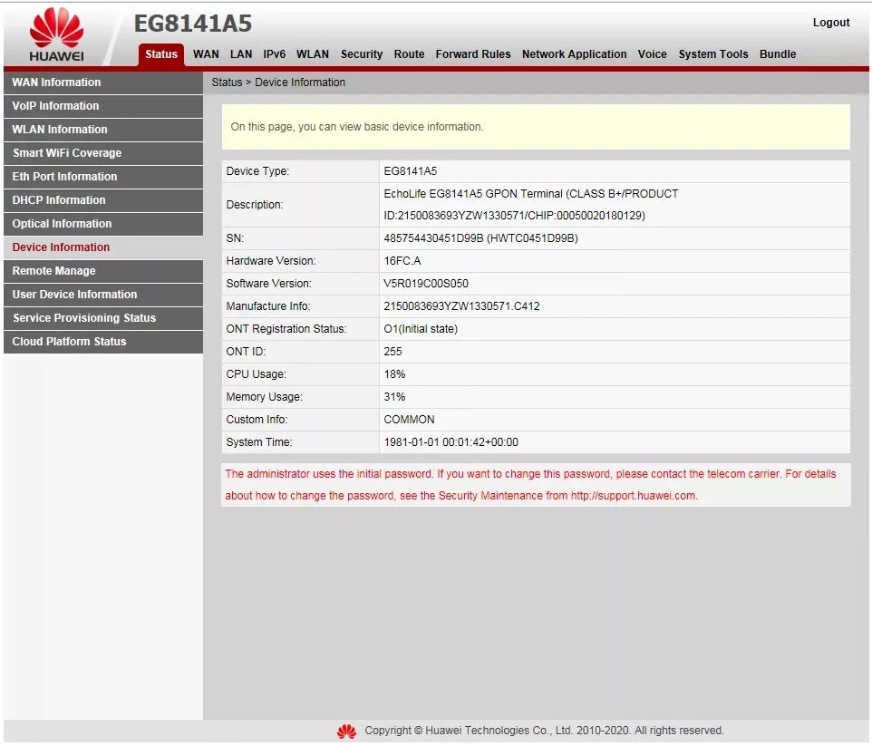 Custom 5pcs original HW EG8141A5 Gpon ONU FTTH modem router bare metal + adapter 1GE + 3FE + 1tel + wifi With English Software Manufacturer