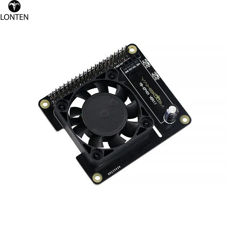 Custom Lonten Raspberry Pi 4B/3B+/3B Ice Cooling Fan Intelligent Temperature Control Expansion Board CPU Information Fan LCD Manufacturer