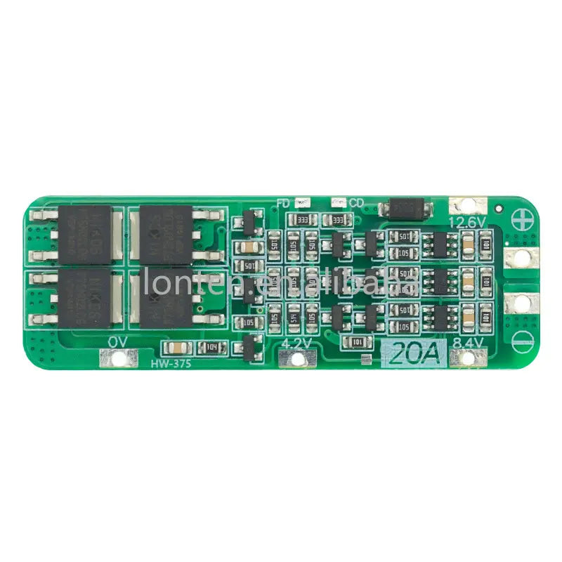 Custom 10pcs 3S 20A Li-ion Lithium Battery 18650 Charger PCB BMS Protection Board 12.6V Cell 59x20x3.4mm Module Manufacturer