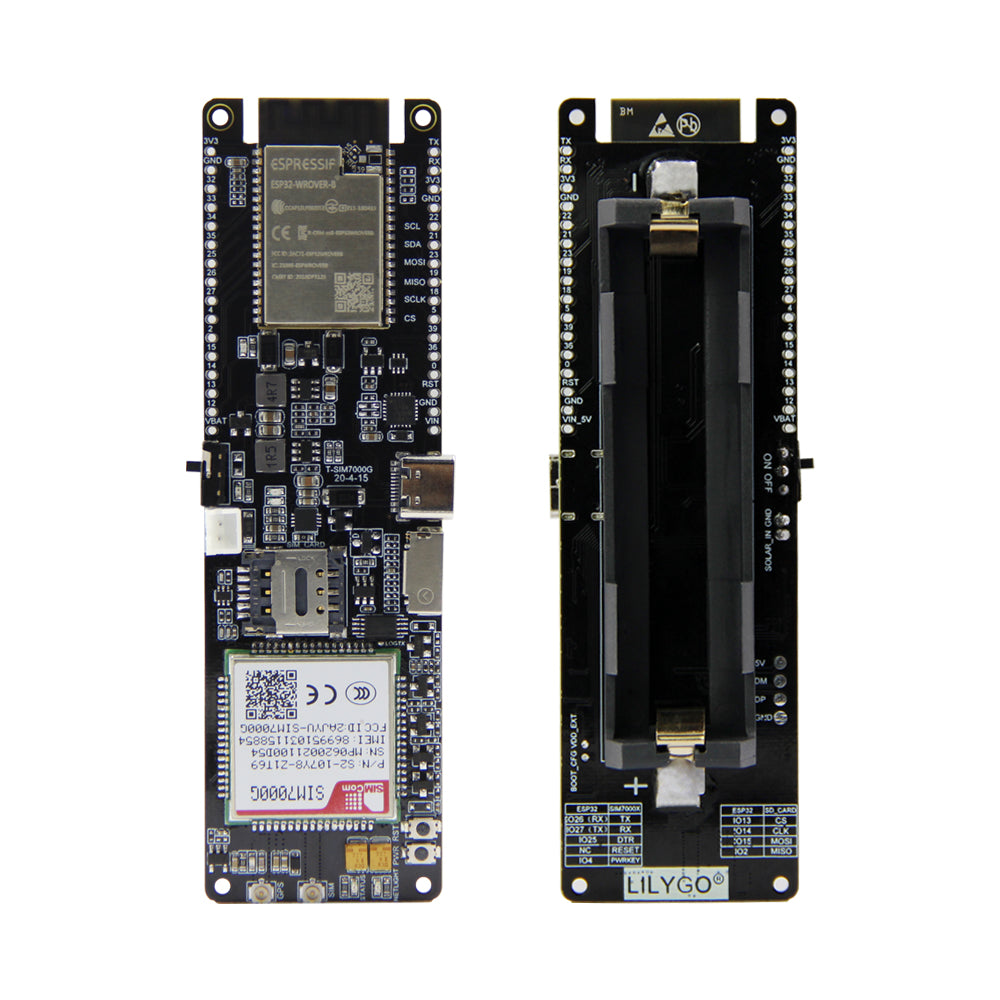 TTGO T-SIM7000G Module ESP32-WROVER-B Chip WiFi 18560 Battery Holder Solar Charge Development Board Custom PCB customize