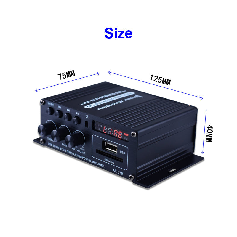 2*80W FM Radio Mp3 Player Audio Power Amplifiers Stereo Equalizer HiFi Class D Digital Mp3 Decoder Music AMP pcb assembly