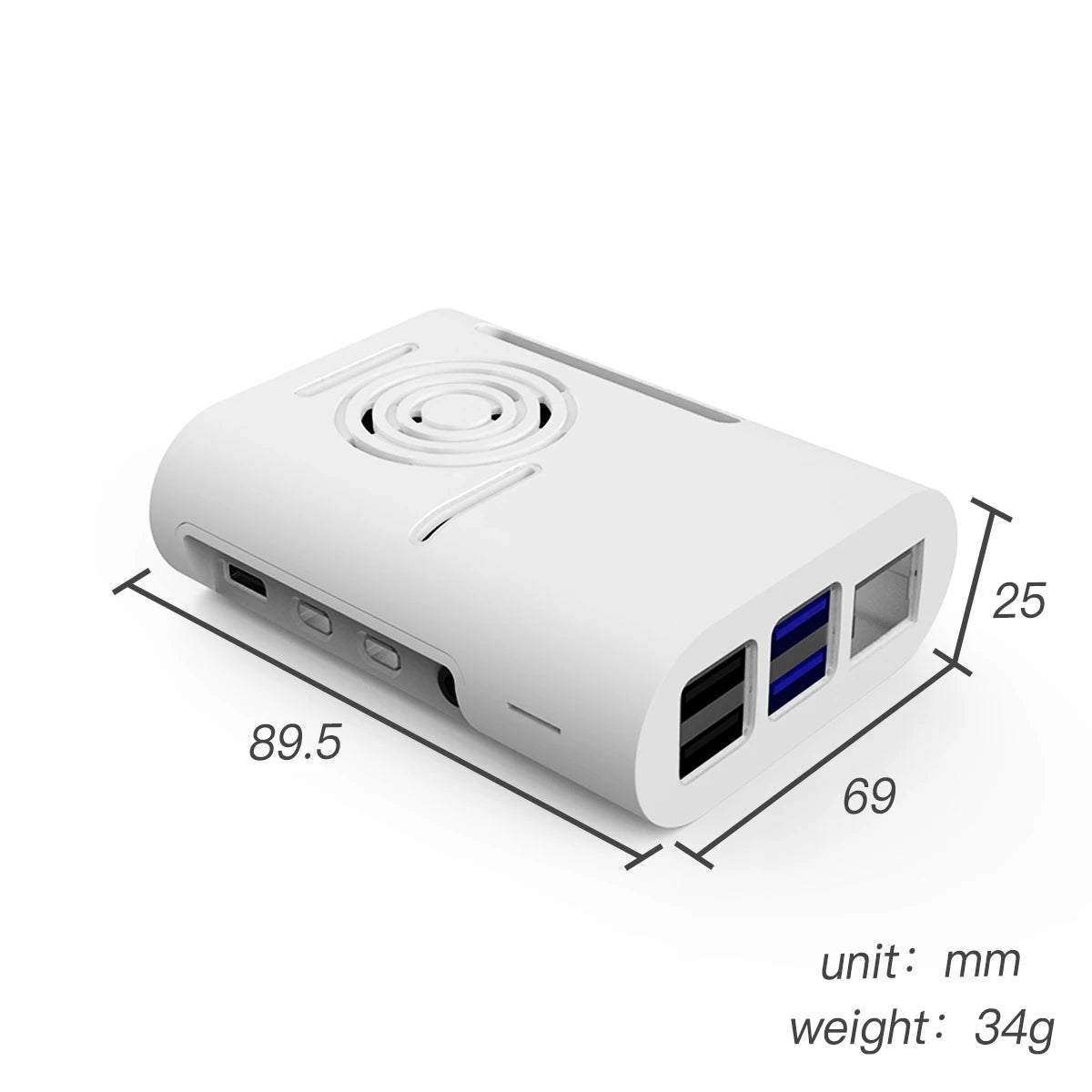 Custom Custom 2020 New style Raspberry Pi 4 ABS Case fan cooling for Raspberry Pi 4 Manufacturer