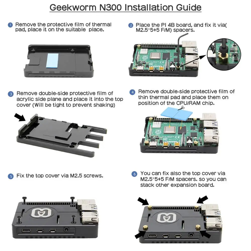 Custom Raspberry Pi 4 Ultra-Thin CNC Aluminum Alloy Metal Case / Passive Cooling Enclosure Box for Raspberry Pi 4 Model B Only Manufacturer