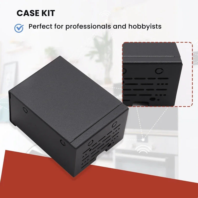 For Raspberry Pi 5 Industrial Grade Large Space Metal Case for Active Cooler Pcle/Poe HAT