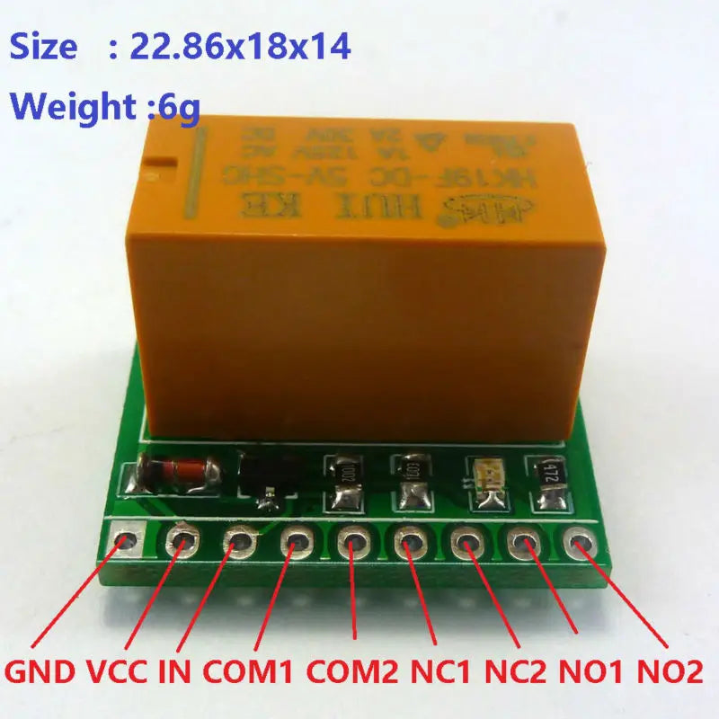 Custom OEM DR21D01*2 2pcs mini Ultralight 1 Channel DPDT Relay Module switch control board for 18650 battery sensor motor driver Manufacturer