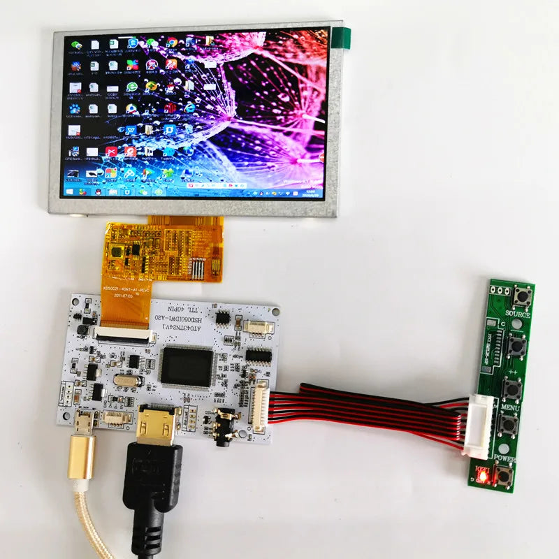 Custom 5 inch display capacitive touch module kit 800x480 HD LCD Module for Raspberry Pi 3B 4B Car Raspberry Pi 3 Micro USB 5V Manufacturer
