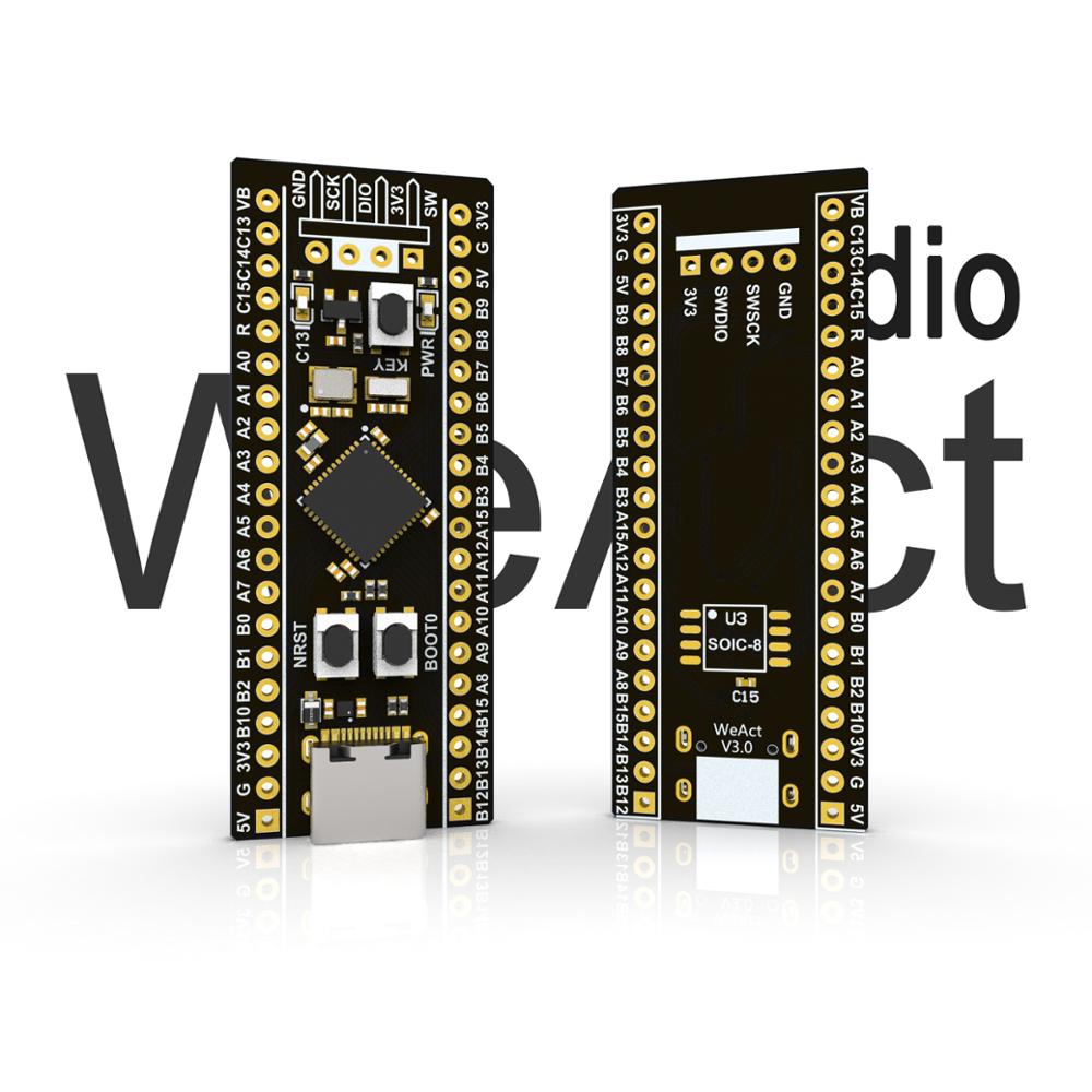 WeAct STM32F411CEU6 STM32F411 STM32F4 V3.1 Learning Board Micropython PYBoard BlackPill Development 512KB Flash 128KB customize