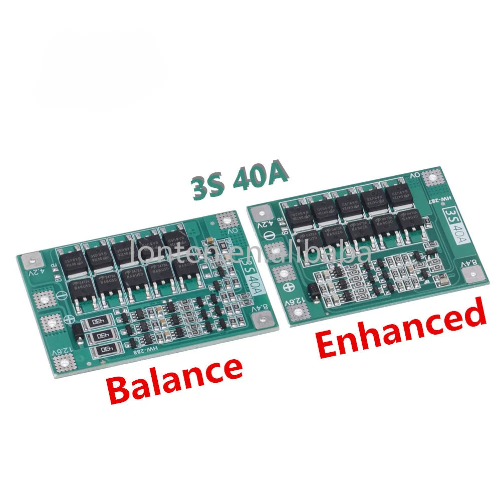 Custom 10PCS 3S 40A Li-ion Lithium Battery Charger Protection Board PCB BMS For 40A Current Drill Motor 11.1V 12.6V Lipo Cell Module Manufacturer