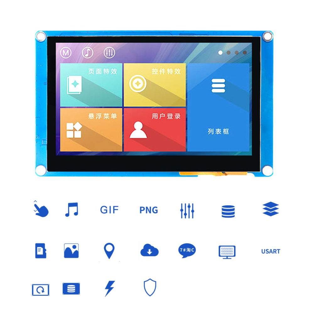 LONTEN 4.3 inch HMI serial port smart touch screen TJC4827X343_011C capacitive touch screens Custom