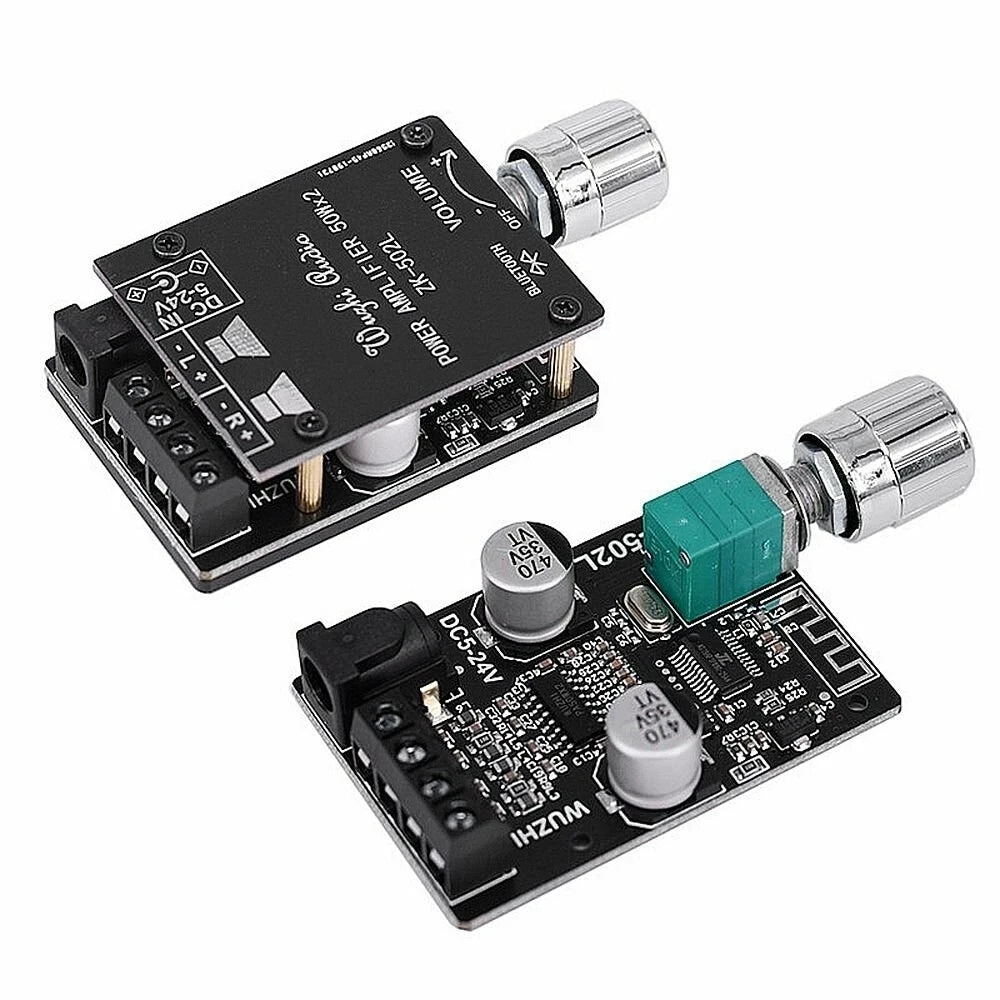 Custom 502L MINI 2x50W TPA3116 Digital Power Amplifier Board with Switch and Adjustable Volume with shell modules Manufacturer