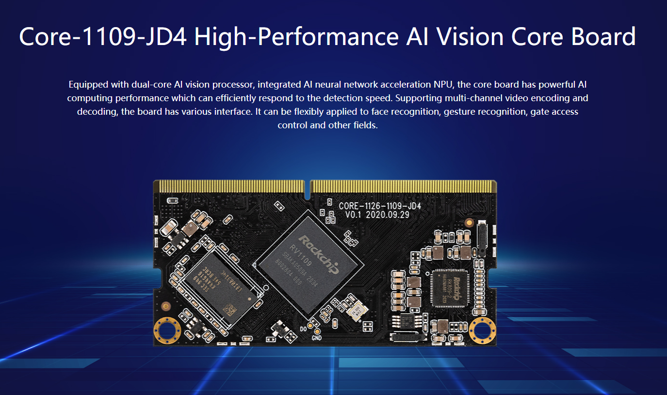 Core-1109-JD4 High-Performance AI Vision Core Board 1G+8G Custom PCB pcba lorawan embalagem pcba