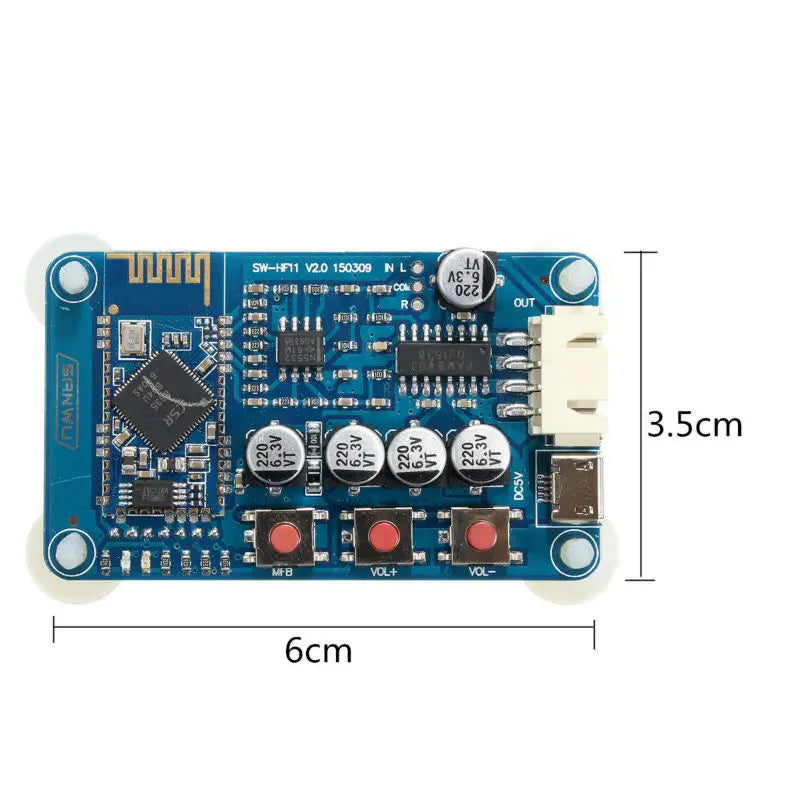 Custom CSR8635 5V DC Wireless Audio Stereo Receiver Digital Amplifier Board With USB Port modules Manufacturer
