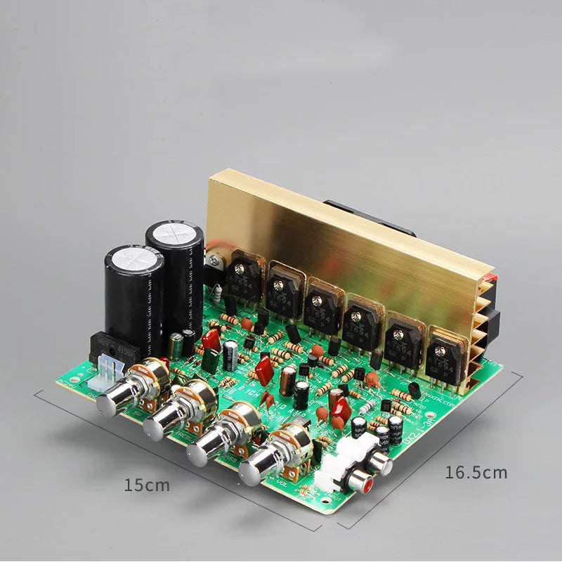 240W 2.1 Channel Audio Stereo Amplifier Board For Sanken tube High Power Subwoofer Amplifier 2*15000uf/40v pcb assembly
