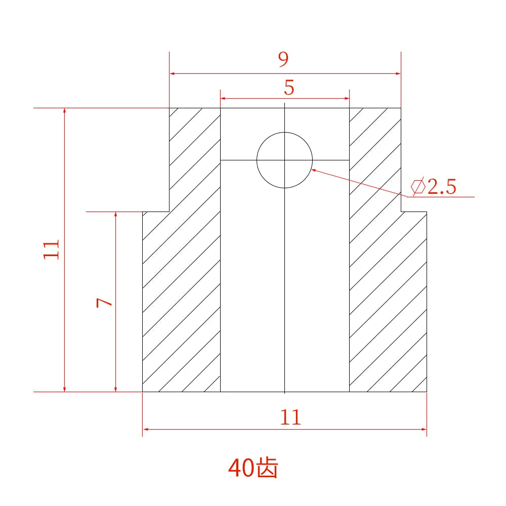 Custom 2pcs Mk7 MK8 Extrusion Gear 40 Tooth Teeth BrassFor Hobbed Gear For Makerbot Reprap Mendel High Quality Stainless Steel Manufacturer
