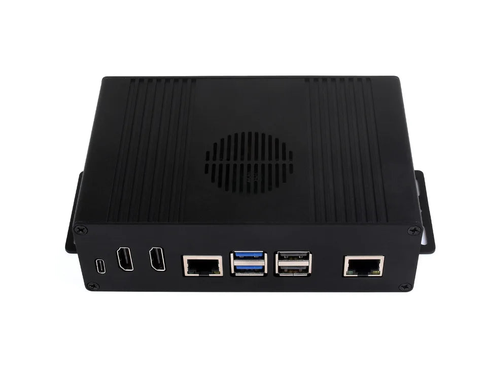 Waveshare's Multifunctional All-in-One Mini Computer Kit for Raspberry Pi 5 Aluminum Alloy Case PCIe Adapters for Processor