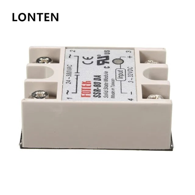 Custom Lonten 80A SSR-80DA Solid State Relay Module DC To AC 24V-380V Output Manufacturer
