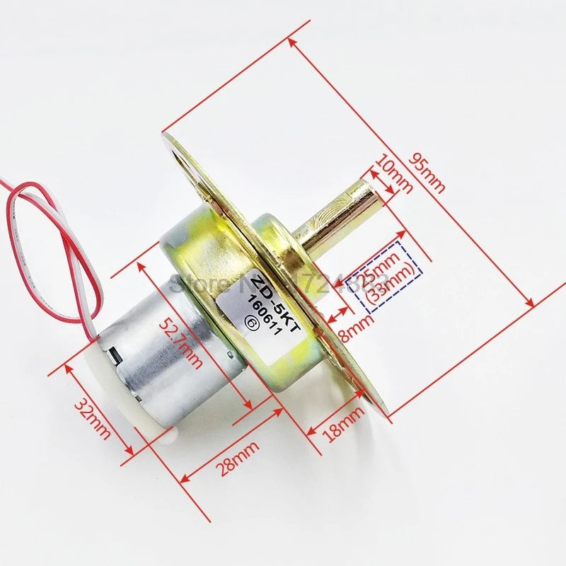 Custom SVC Voltage regulator gear motor DC12V 25mm&33mm shaft length ZD-5KT 32ZY25 Manufacturer