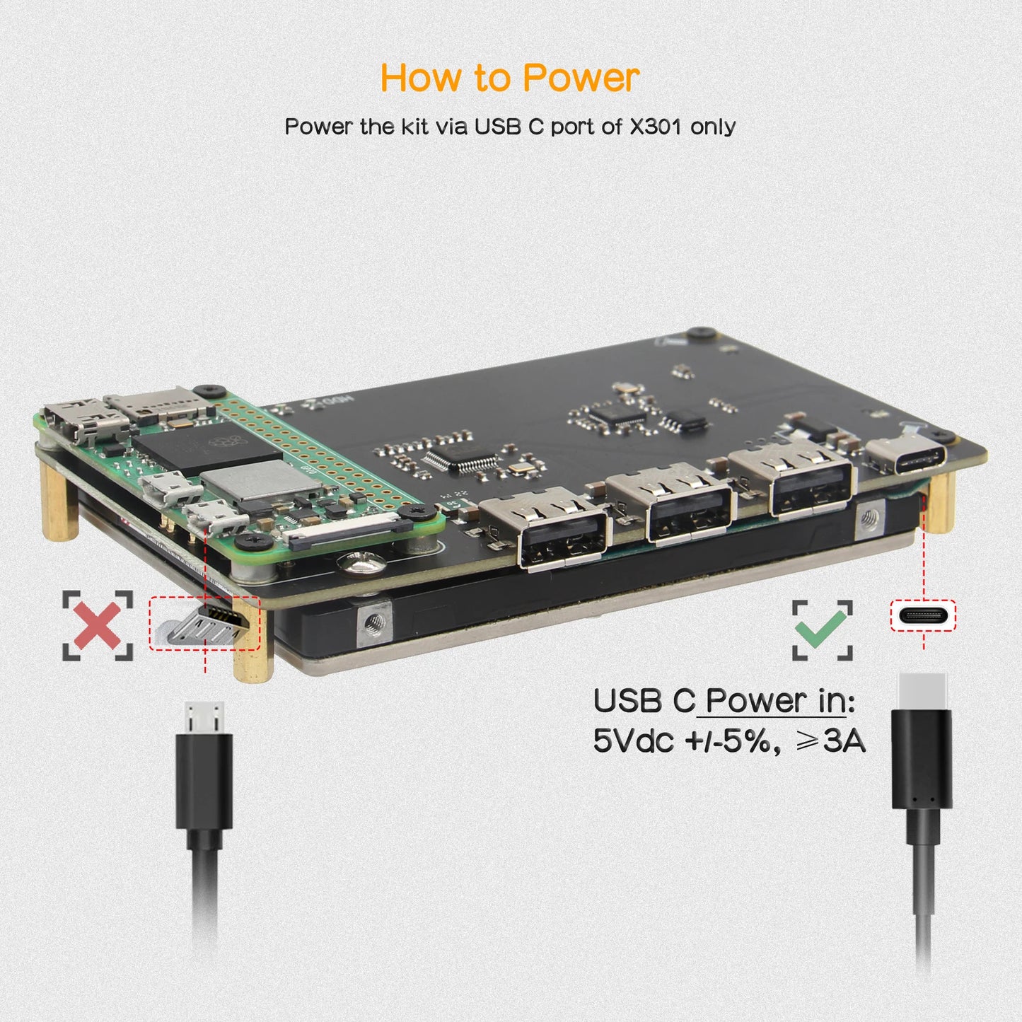 Custom Raspberry Pi Zero 2 W / Zero W 18650 UPS & USB HUB Shield (X306) Manufacturer