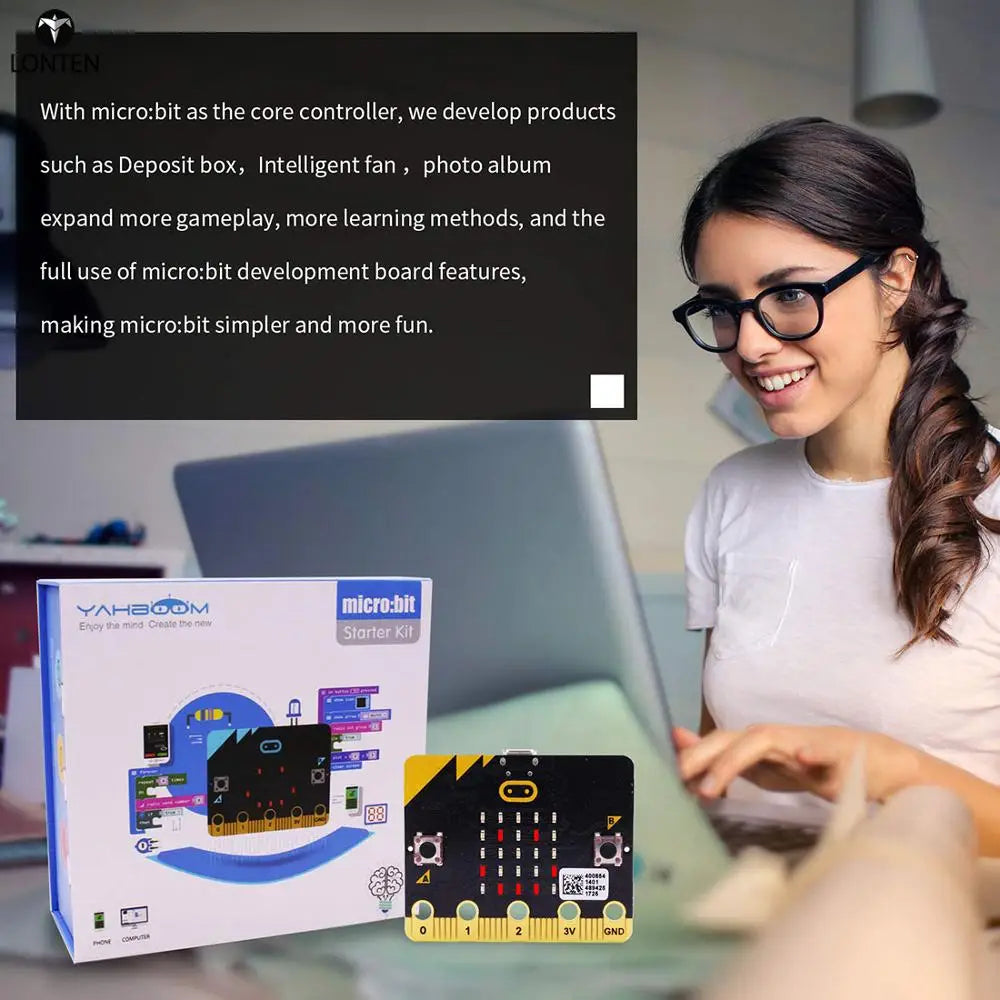 Custom Lonten Starter Learning Kit for Micro bit Board Graphical Programmable STEM High Tech Toys for Kids( for Micro:bit Board Not Inc Manufacturer