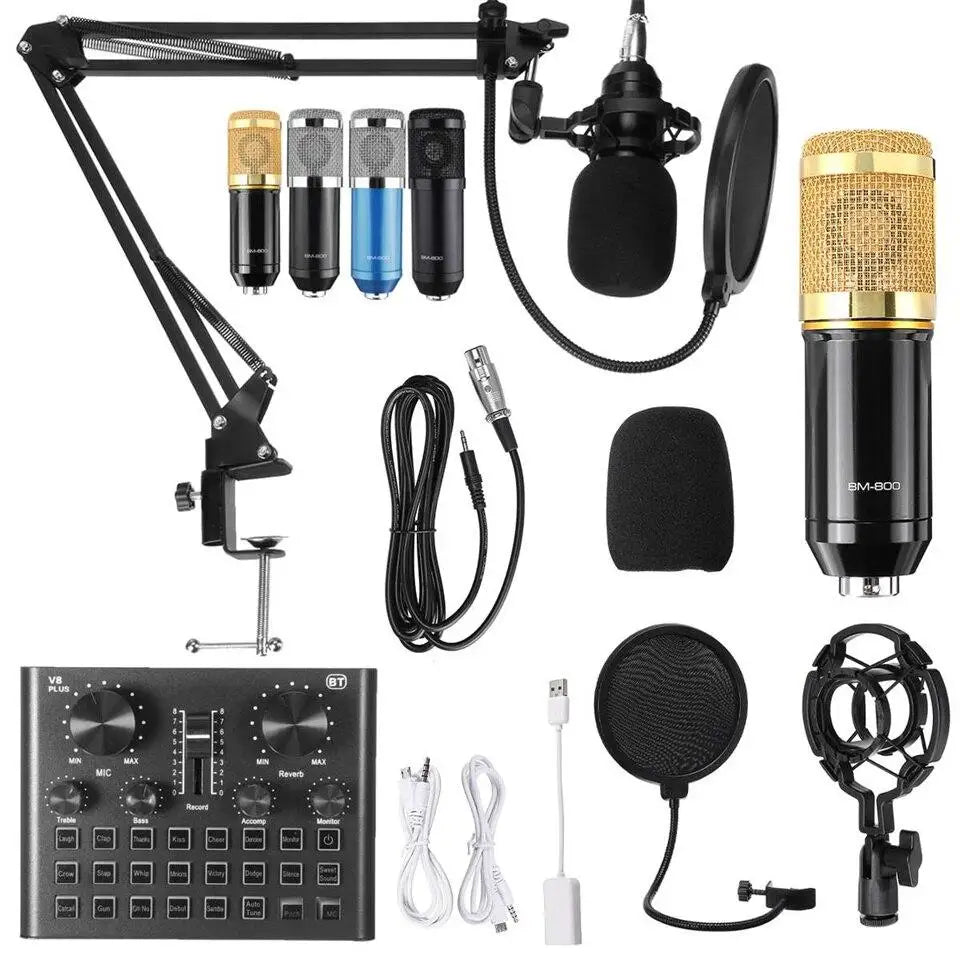 Custom LT Condenser Microphone Kit with Audio Mixer for Streaming Voice Changer Microphone for Live Podcast Equipment Bundle Manufacturer