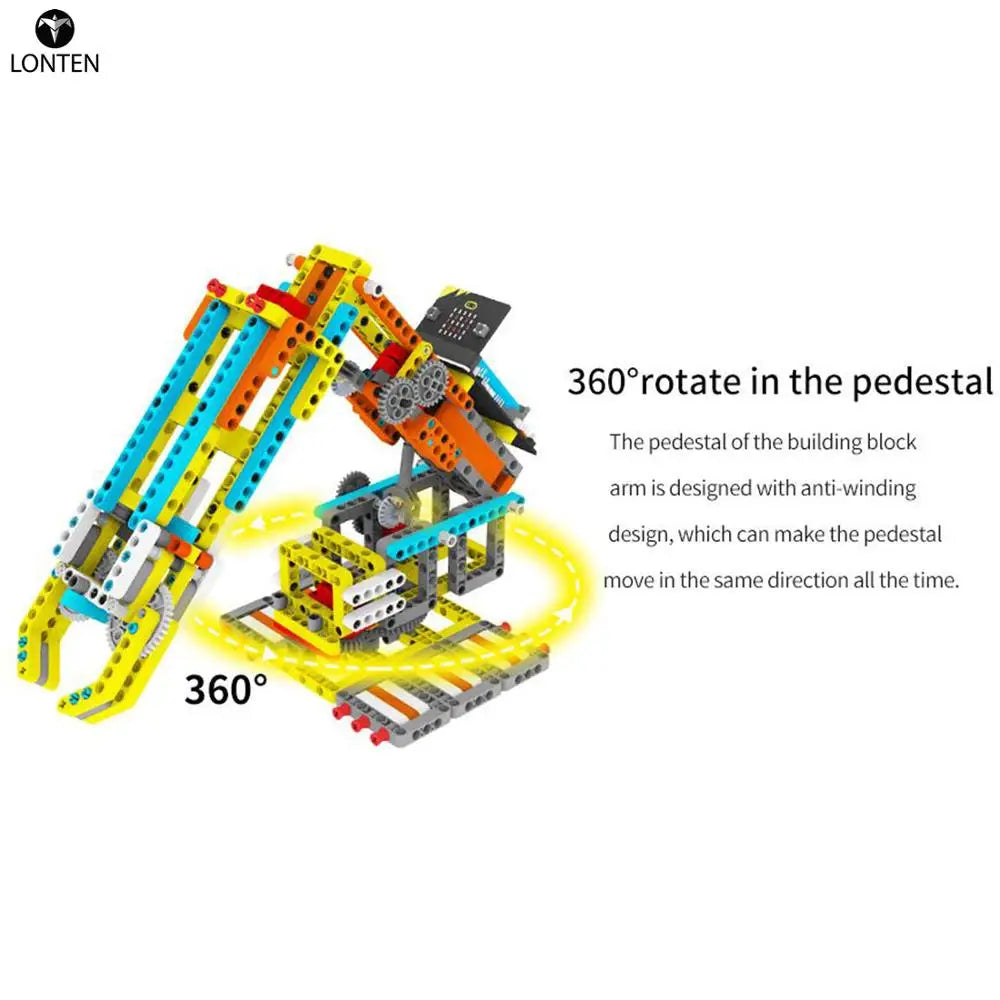 Custom Lonten 2019 New for Micro:bit Programmable Building Block DIY Smart Robotic Arm Kit High Tech Toys Gift Manufacturer