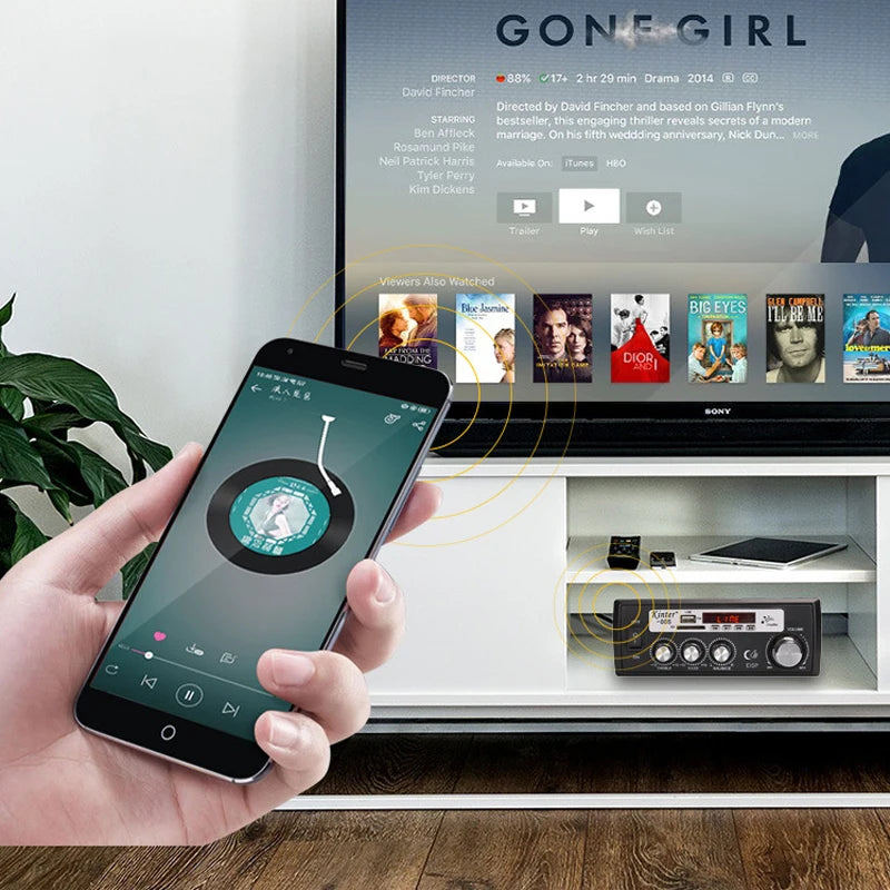 Custom 2*50W FM Radio Mp3 Player Audio Power Amplifier Stereo Equalizer Home Theater Digital Mp3 Decoder Music AMP pcb assembly Manufacturer