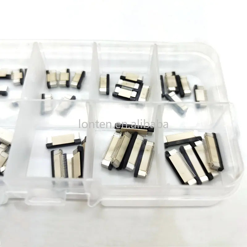 Custom 50pcs FFC FPC connector 0.5mm 4/6/8/10/12/14/16/18/20/22 Pin Drawer Type Bottom Contact Flat Cable Connector Socket Sets Manufacturer