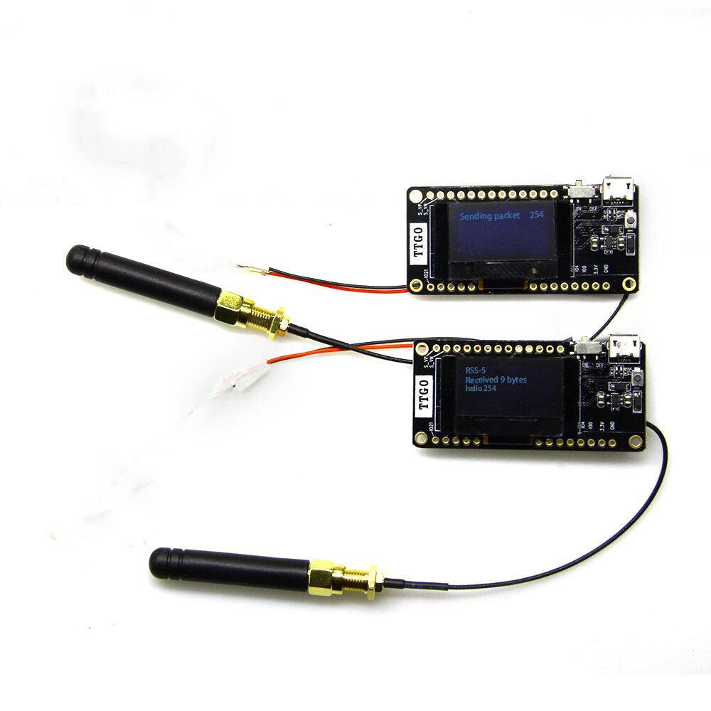 TTGO LORA32 V2.0 868/433Mhz ESP32 LoRa 0.96 Inch SD Card WIFI ESP32 ESP-32 Module With Antenna wireless doorbell board pcba customize