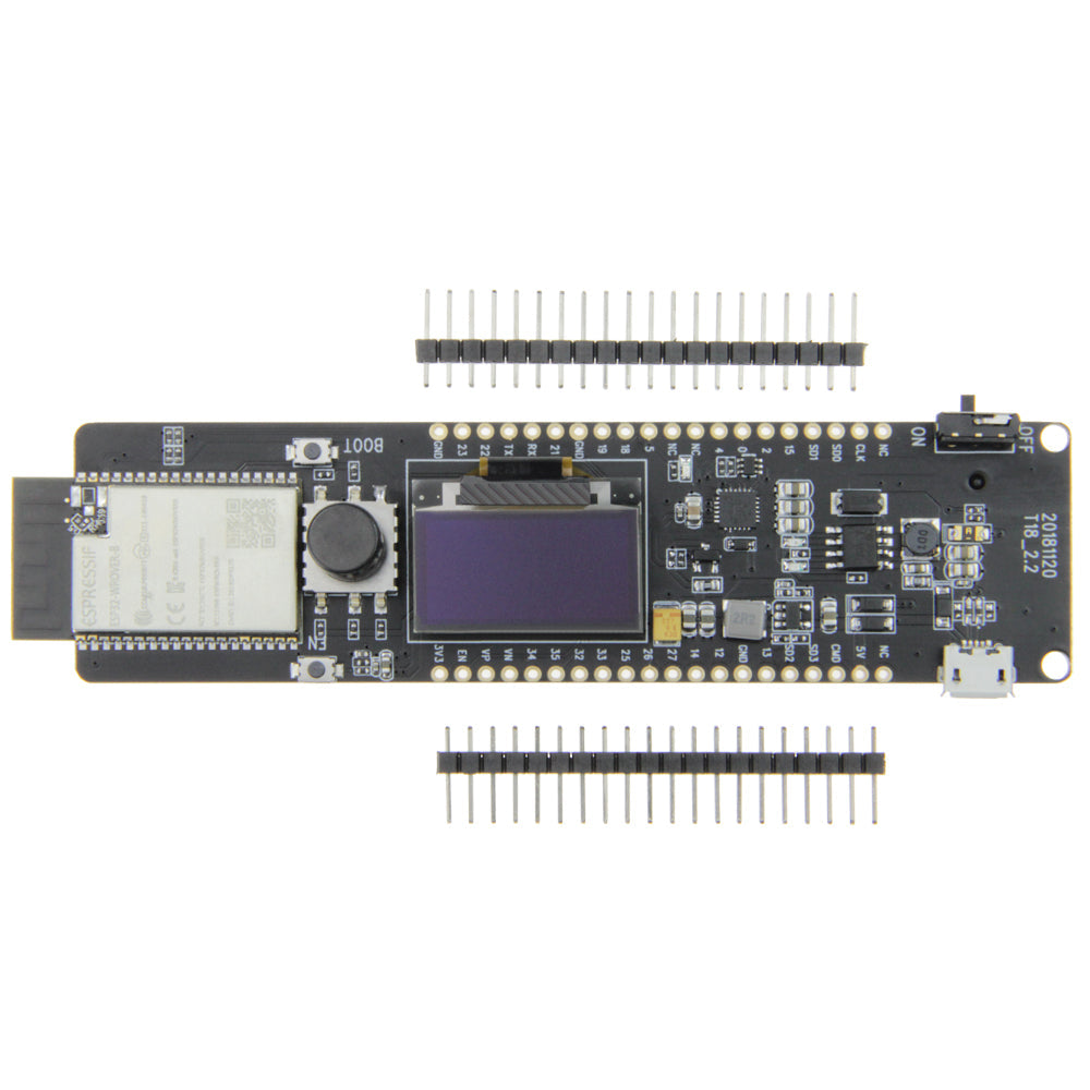 TTGO T-Controller ESP32-WROVER 4MB SPI Flash And 8MB PSRAM 0.96OLED Five-Way Button 18650 Battery Holder led light bulb pcba customize