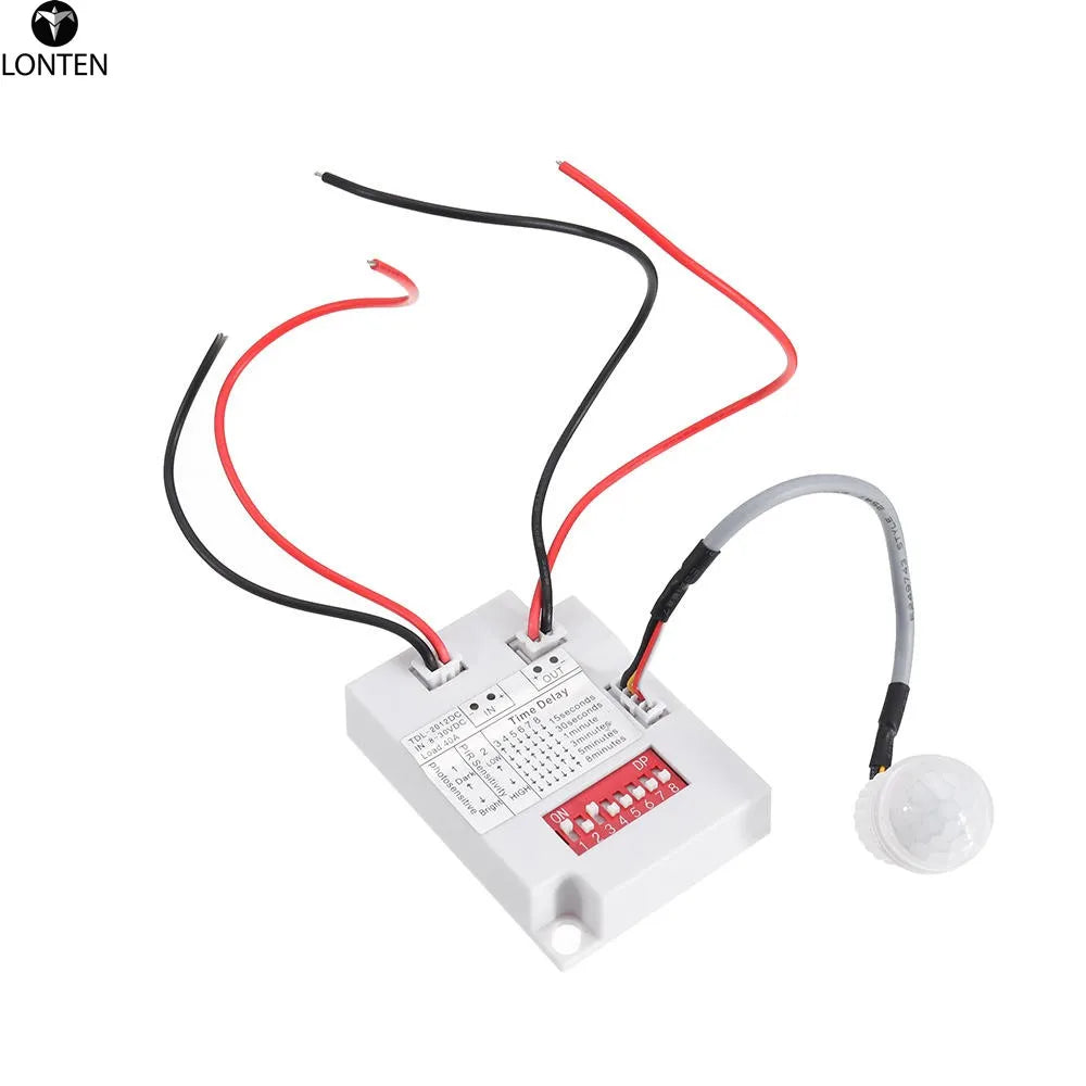 Custom Lonten 12V 24V 7-10M PIR Motion Sensor Switch IR Infrared Human Body Induction Sensor Detector Switch for LED Light Corridor Ais Manufacturer