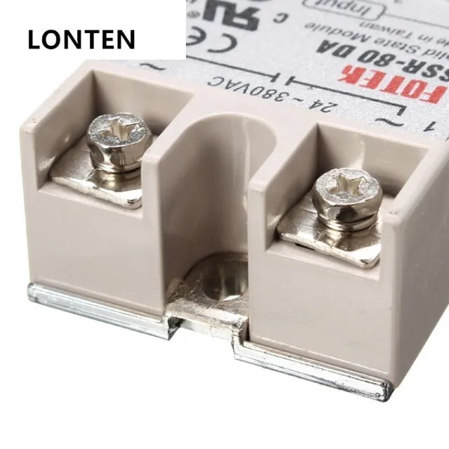 Custom Lonten 80A SSR-80DA Solid State Relay Module DC To AC 24V-380V Output Manufacturer