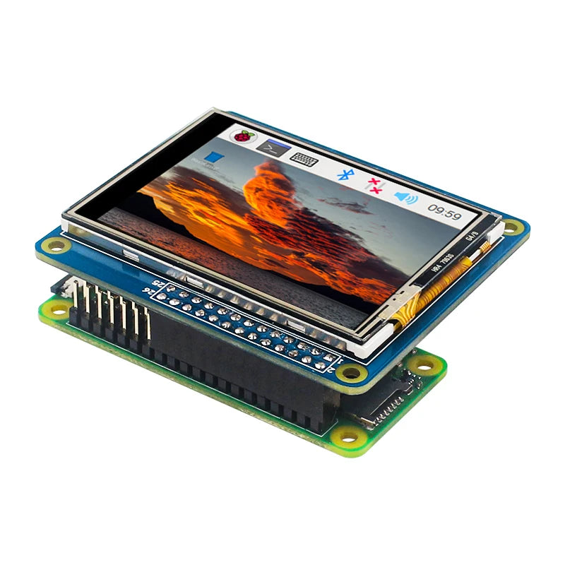 Raspberry Pi 2.4 Inch Resistive Touch Screen SPI Interface TFT LCD Monitor 320x240 Display for Raspberry Pi 5/4B/3B+/3B/3A+/Zero