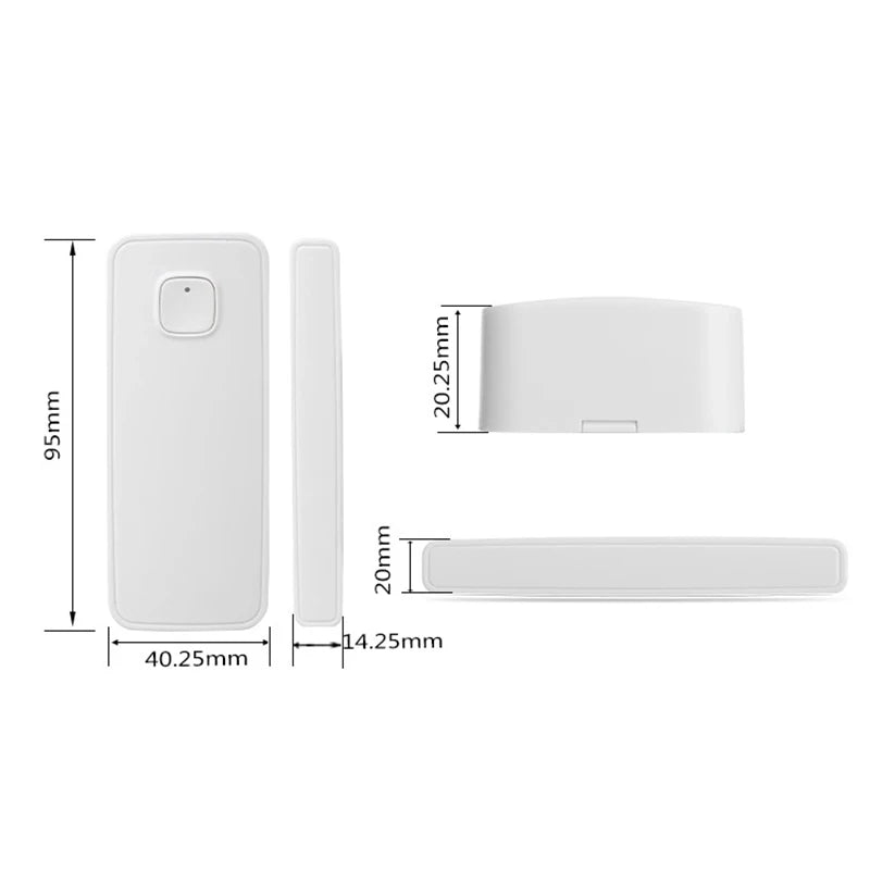Custom 2.4GHz WiFi Wireless Door Sensor Detector Window Sensor Infrared Work with Alexa Echo Tuya Smart Life Easy Setup Manufacturer
