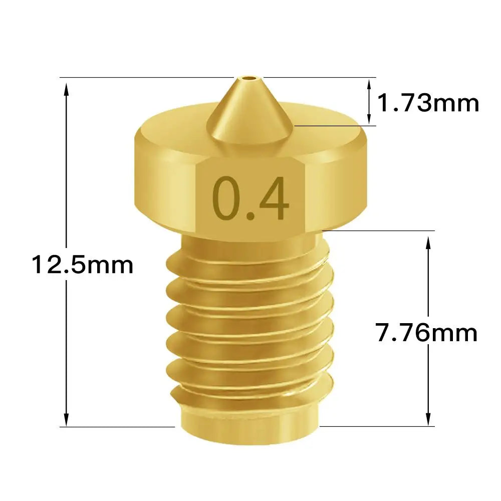 Custom 3D Printer Parts V5 V6 M6 Threaded Nozzle Top Quality V6 Nozzle for E3D Hotend Titan Extruder Prusa i3 mk3 3D Printer Parts Manufacturer