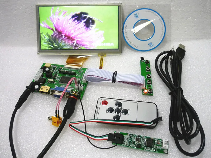 Custom HD + 2 av + VGA driver board + Touch screen + 6.5 -inch AT065TN14 800 * 480 +OSD keyboard .On-board DYI kits Manufacturer