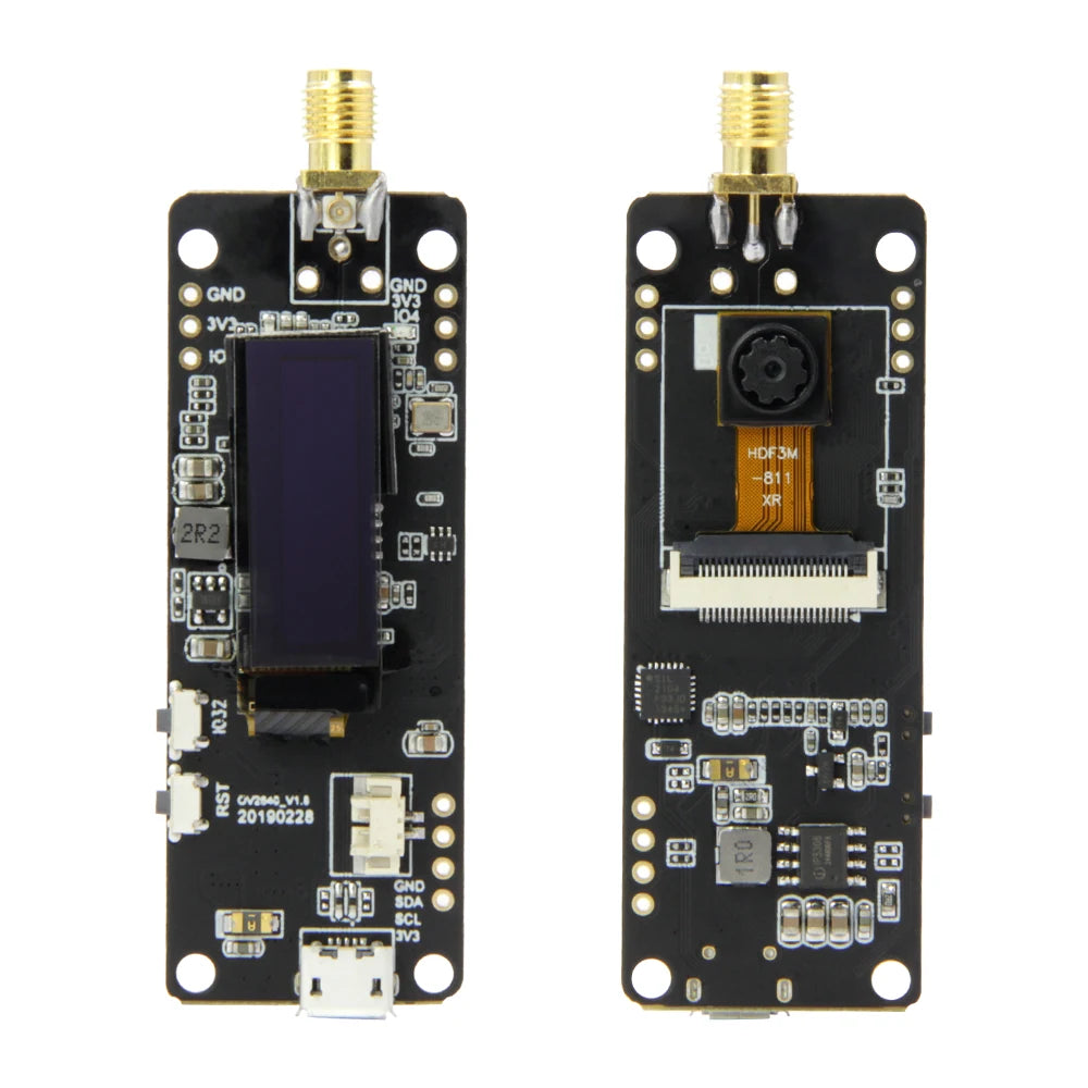 Custom TTGO T-Journal ESP32 Camera Module Development Board OV2640 Camera Wifi 3dbi Antenna 0.91 OLED Camera Board Custom PCB Manufacturer