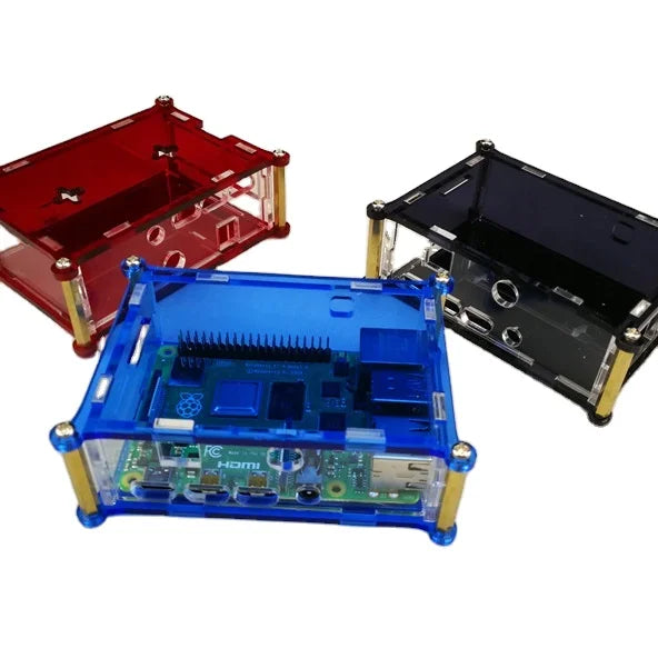 Custom Raspberry Pi 4 full cover acrylic Case Box for Raspberry Pi 4 case Electronic Component Manufacturer