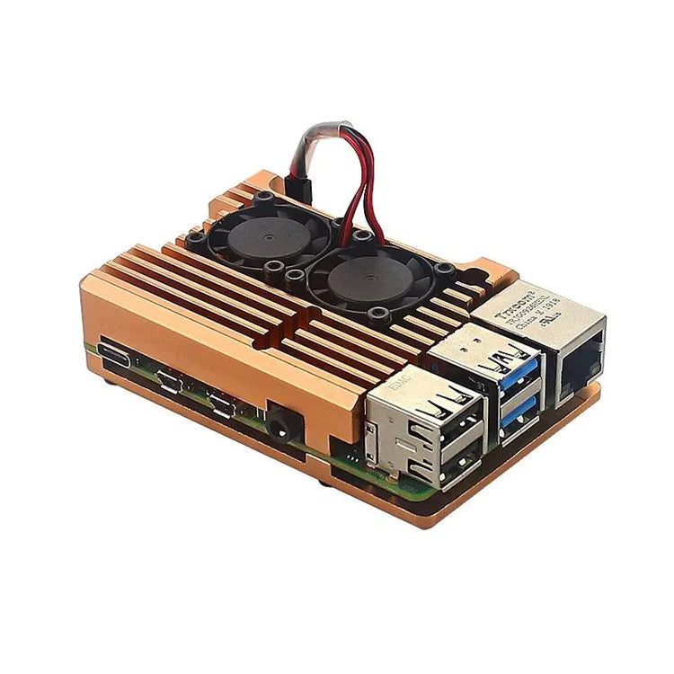 Custom Lonten new arriving in stock Raspberry Pi 4 Aluminum Case Box with high efficient cooling fan for Raspberry Pi 4 Manufacturer