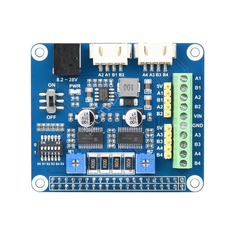 Custom Raspberry Pi Stepper Motor HAT HRB8825 Drives Two Stepper Motors Up To 1/32 Microstepping Manufacturer