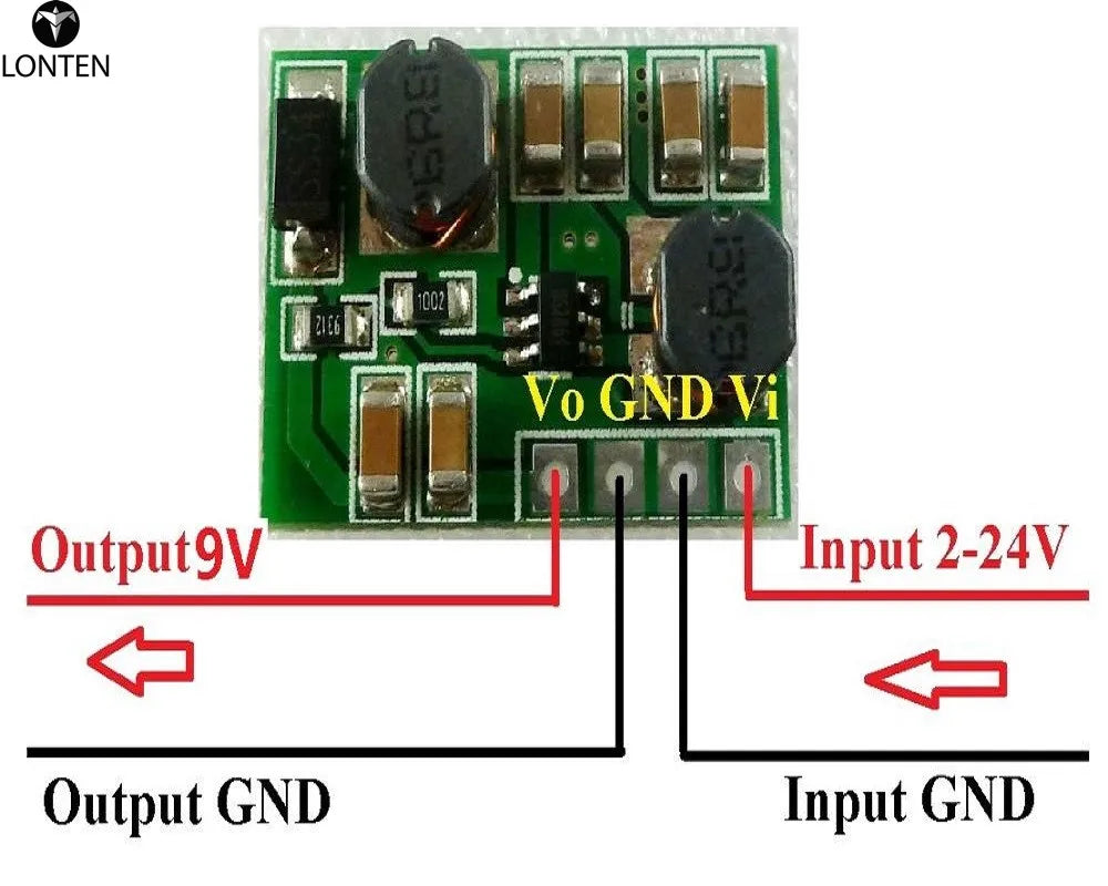 Custom DD2412SA_9V 3.3V 3.7V 5V 6V 12V 15V to 9V DC DC Boost-Buck UP&Down Converter Module for Wifi Router Instruments multimeter Manufacturer