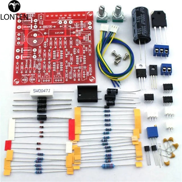 Custom Lonten DIY 0-30V 2mA-3A Adjustable DC Regulated Power Supply DIY Kit Short Circuit Current Limiting Protect With cables Manufacturer