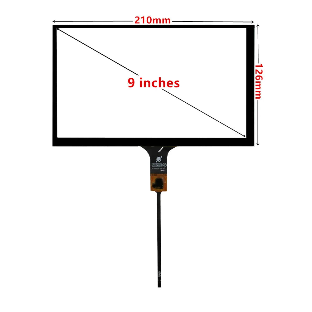 Custom 9 Inch 210mm*125mm Raspberry Pi High Compatibility Universal Navigation Capacitive Touch Digitizer Touch Screen Panel Glass Manufacturer