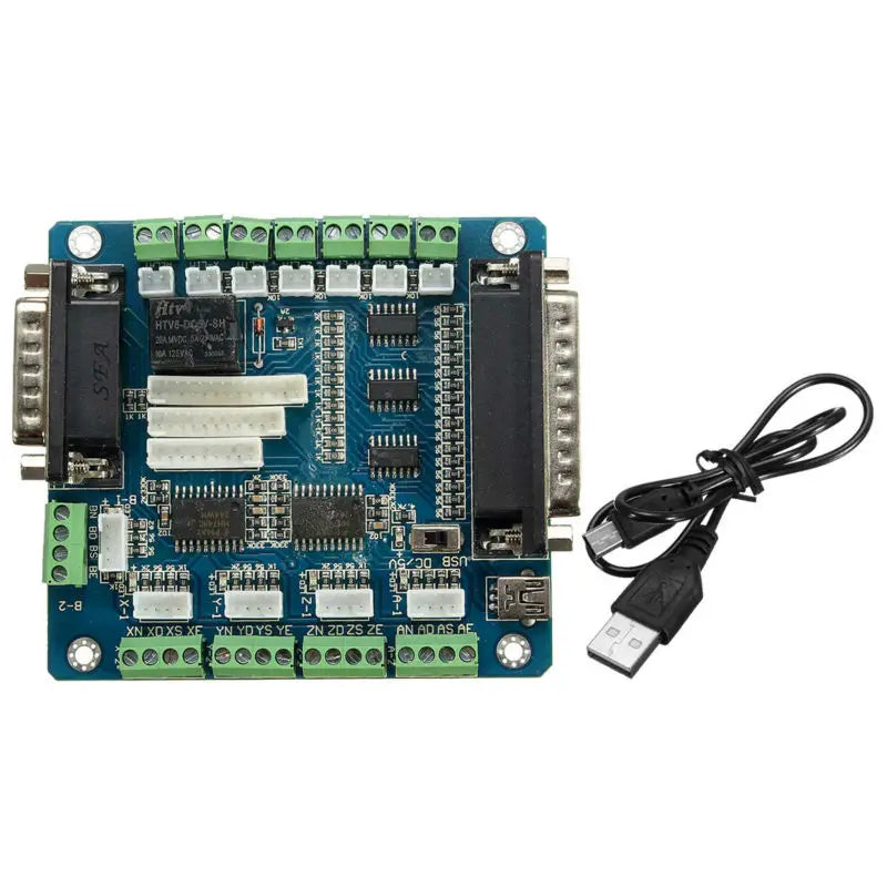 Custom CNC 5 Axis Breakout Board Interface Adapter For Stepper Motor Driver Mill/Input with usb cable Manufacturer